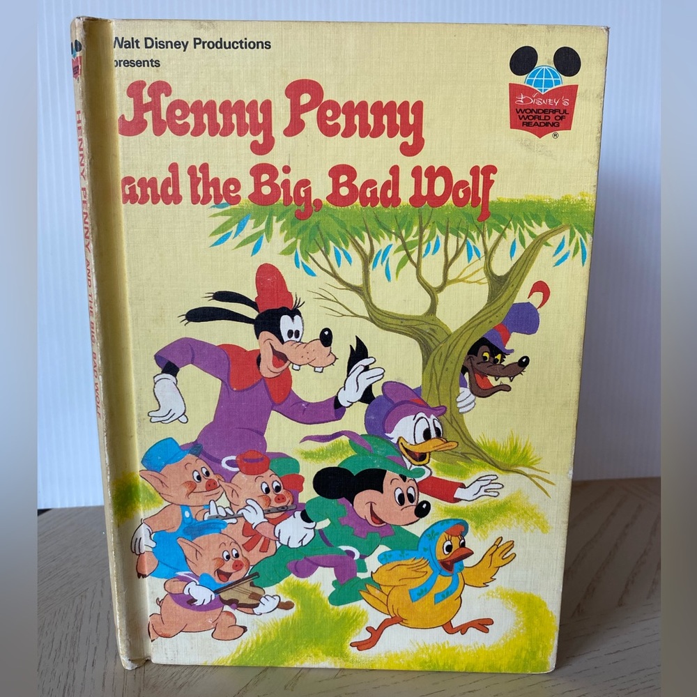 Walt Disney's "Henny Penny and the Big Bad Wolf" Hardcover First Edition 1978
